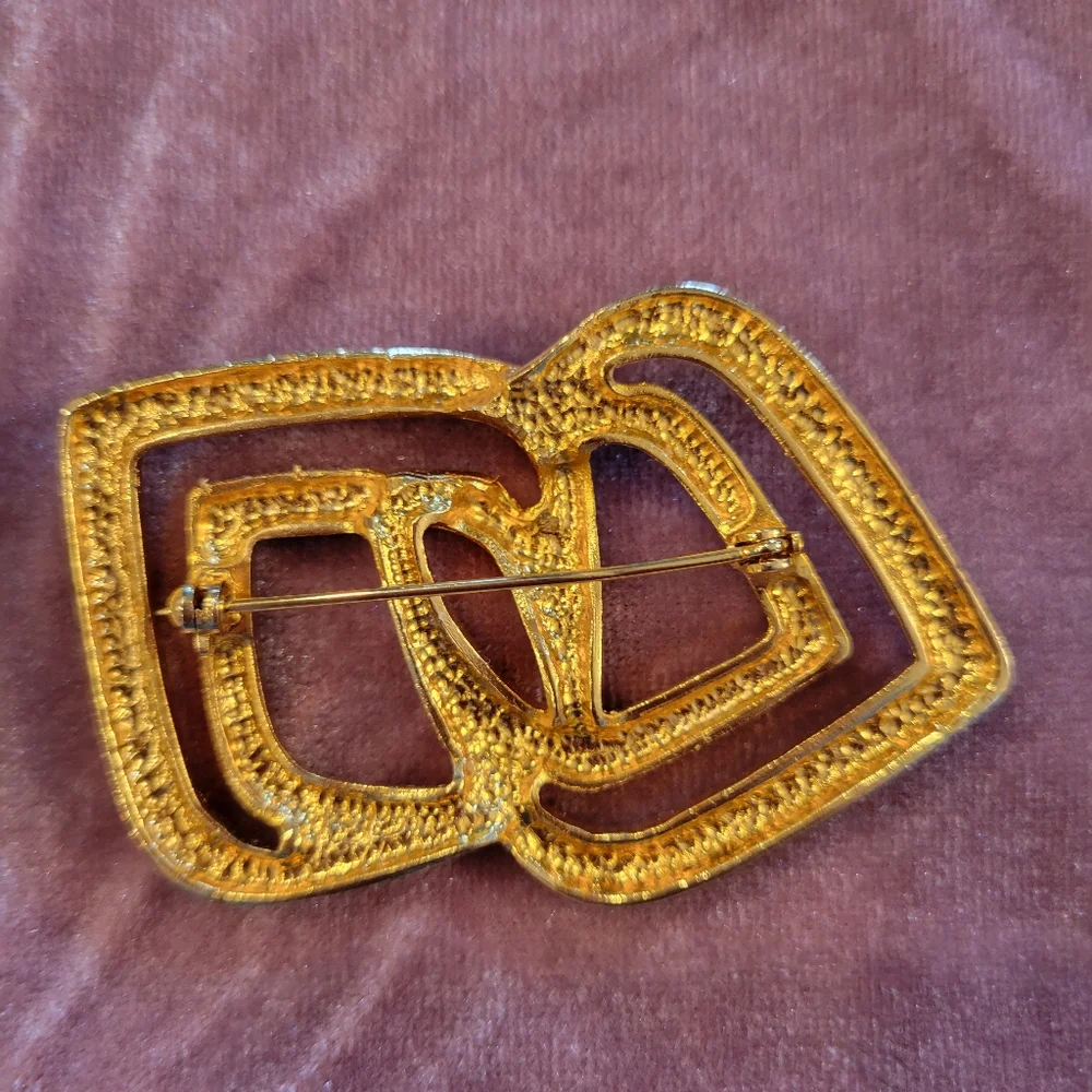 Trio of Brooches ~ Vintage ~ Sarah Coventry ~ Napier ~ Mosaic ~ Gold-Tone ~ Nice